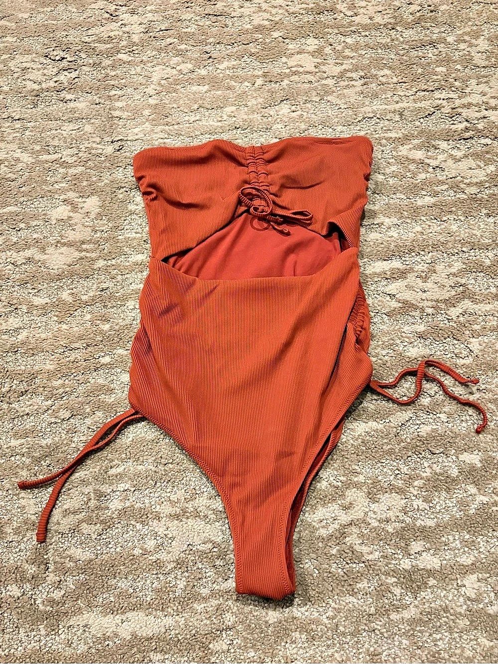Aerie One Piece Swimsuit in Orange Size Medium